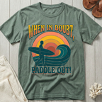 When In Doubt, Paddle Out - Groovy Retro T-Shirt