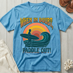 When In Doubt, Paddle Out - Groovy Retro T-Shirt